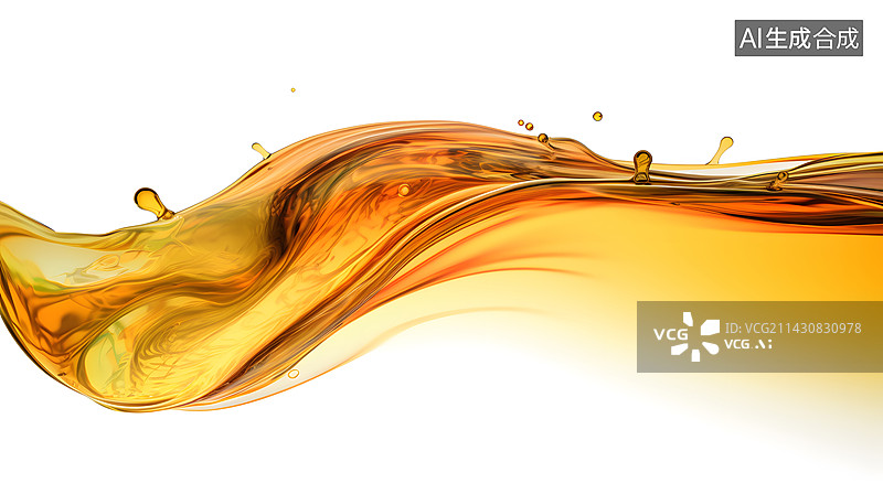 【AI数字艺术】流动溅起的彩色油状颜料图片素材
