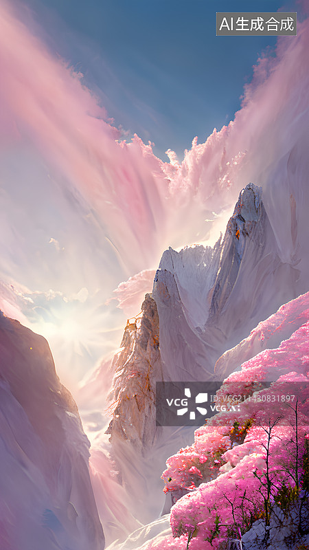 【AI数字艺术】唯美幻想超现实主义风景图图片素材