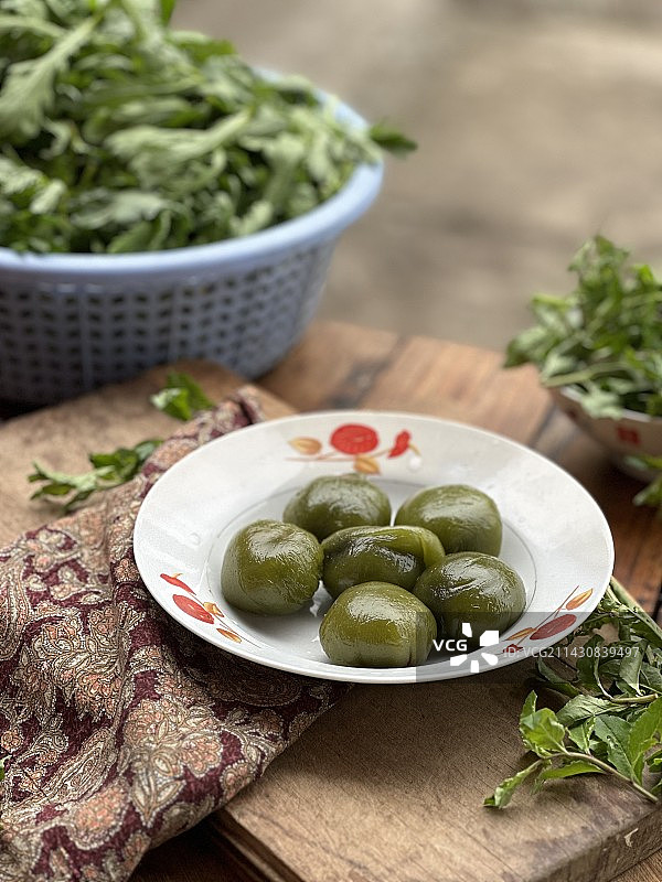 乡村的蒿子粑粑，美味的食物图片素材