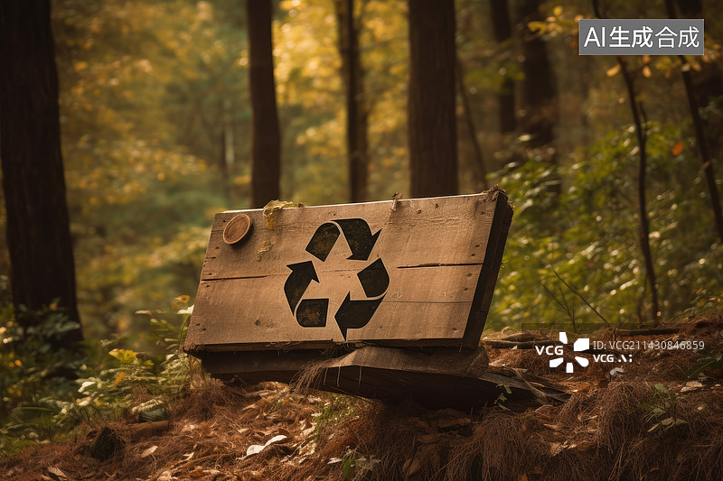 【AI数字艺术】循环可持续绿色图片素材