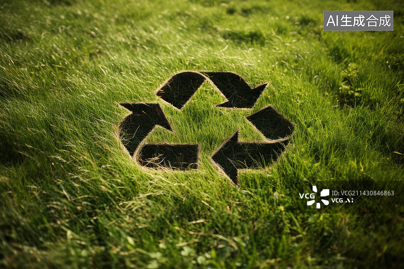 【AI数字艺术】循环可持续绿色图片素材