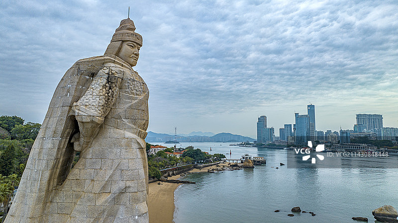 厦门鼓浪屿郑成功石像图片素材