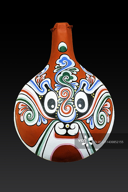 非遗，陕西宝鸡，灶火马勺脸谱图片素材