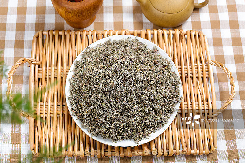 中国传统医学中医中药材茵陈图片素材