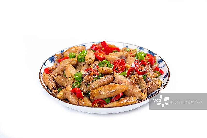 香辣美味炒海鲜辣椒炒海兔干图片素材