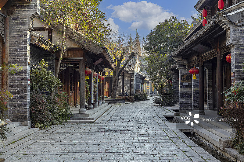 中国山东枣庄台儿庄古城图片素材