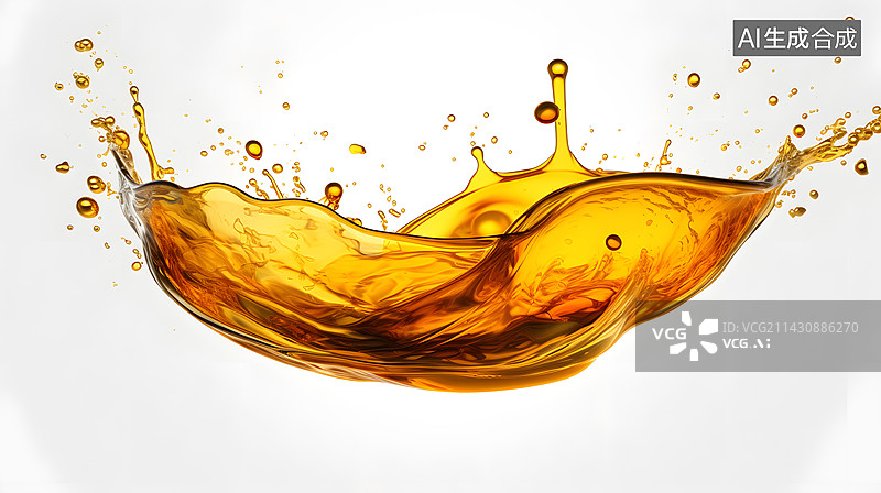 【AI数字艺术】流动溅起的彩色油状颜料图片素材
