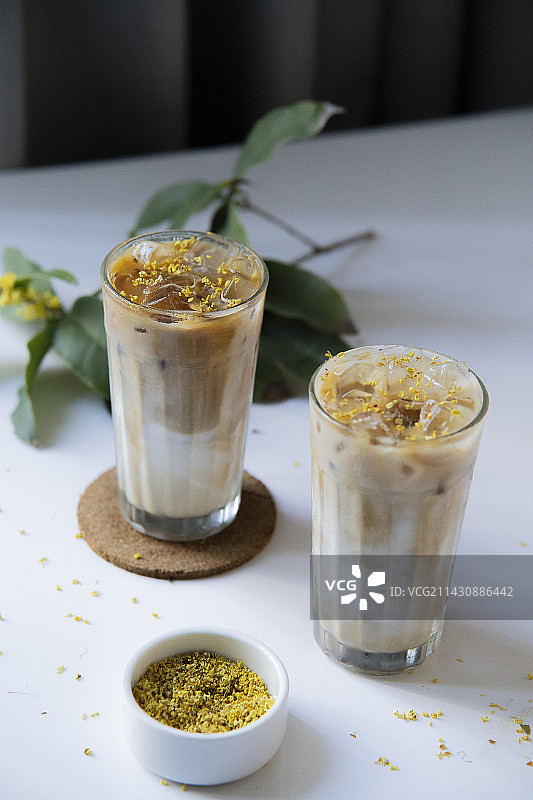 桂花拿铁图片素材