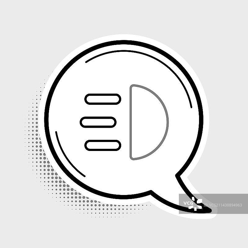 灰色背景上的远光灯线条图标图片素材