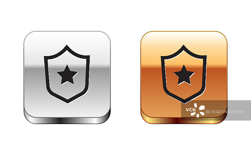 黑色军用奖励勋章图标图片素材