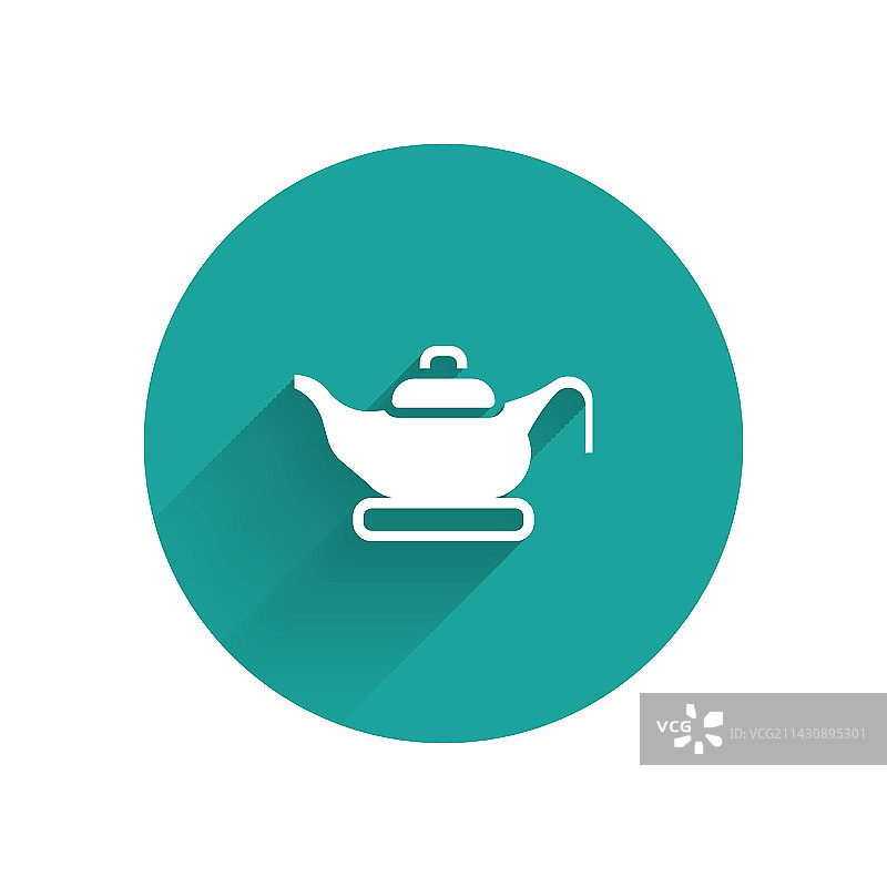 白色油灯图标，带长阴影图片素材