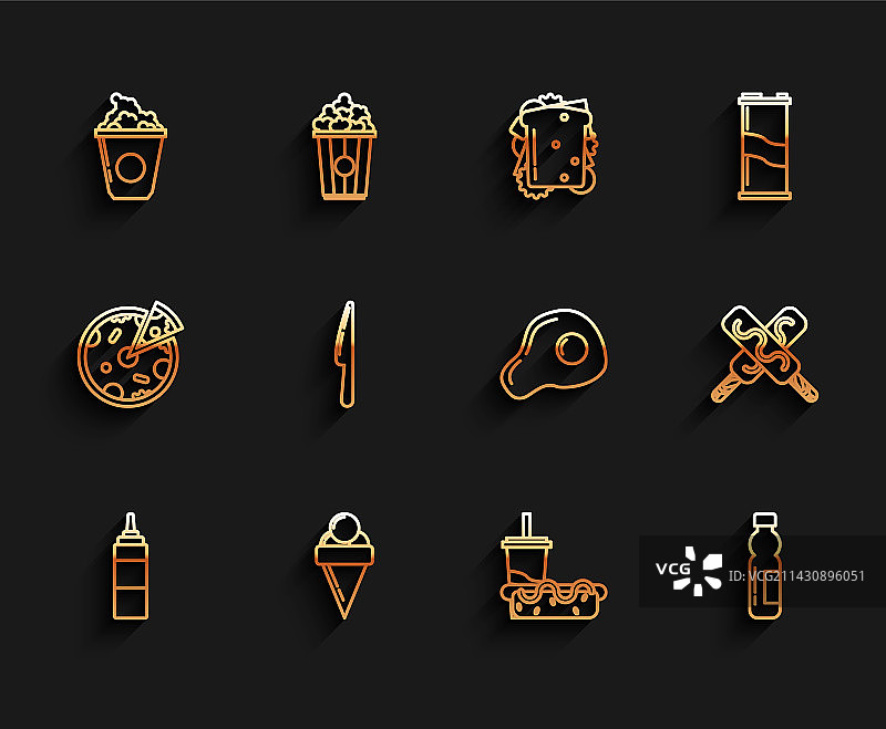 调味瓶、华夫饼甜筒冰淇淋等图片素材