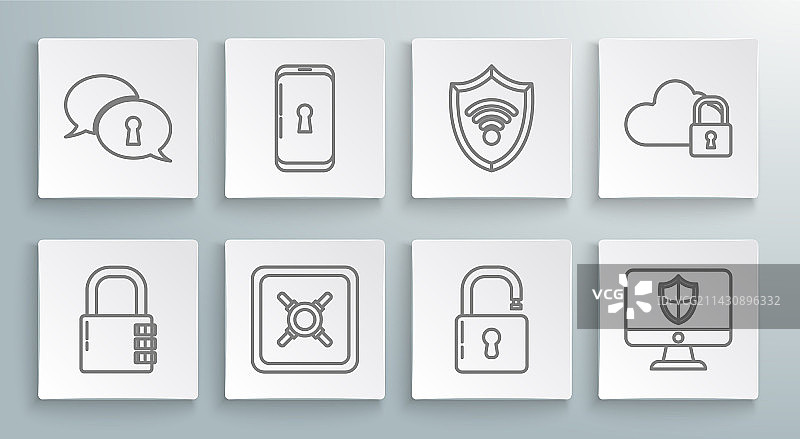 带密码锁的智能手机图片素材