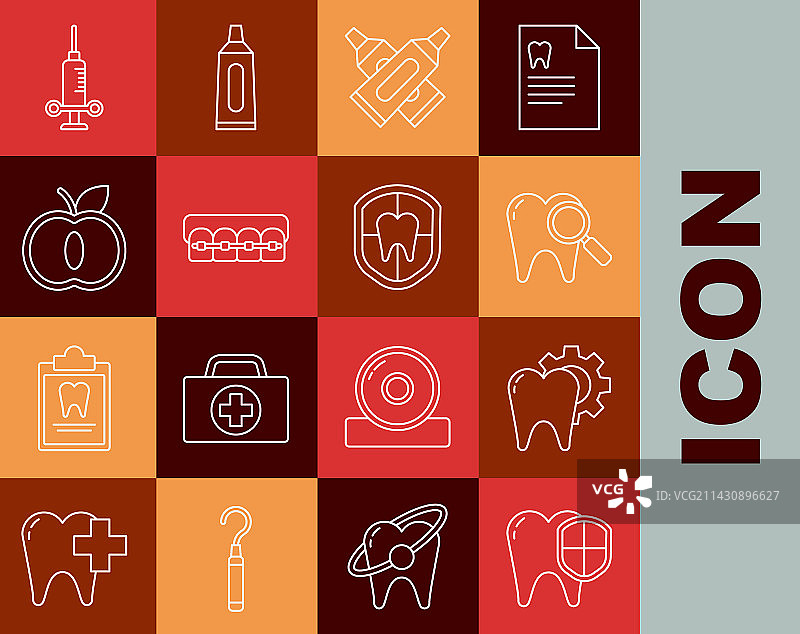 牙科防护牙齿治疗系列图片素材