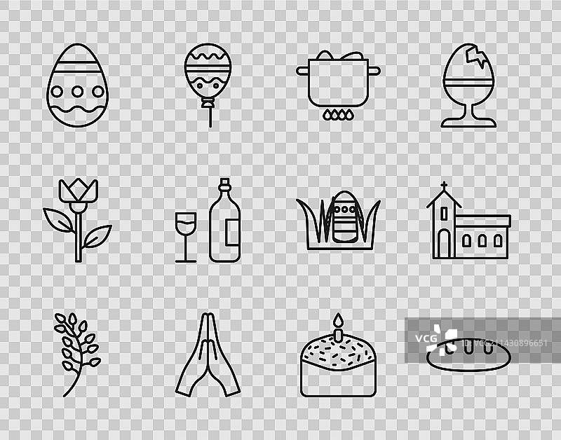 柳叶、面包、火锅鸡蛋图标图片素材