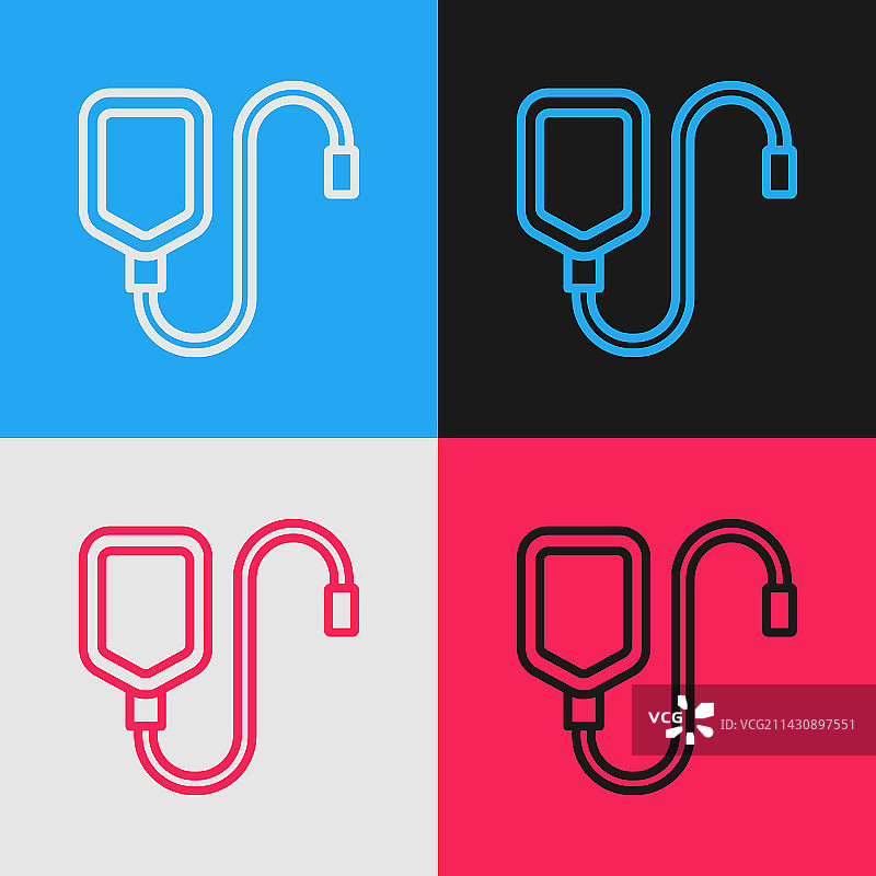 波普艺术风格的输液袋图标图片素材