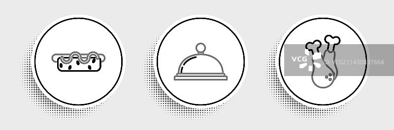 鸡腿、热狗和芥末三明治图片素材