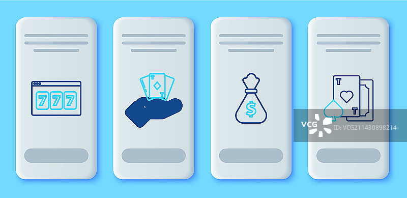 手持扑克牌和钱图片素材