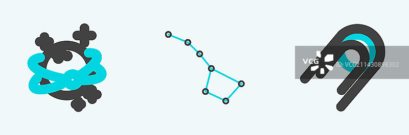 线性卫星行星与大熊座图片素材