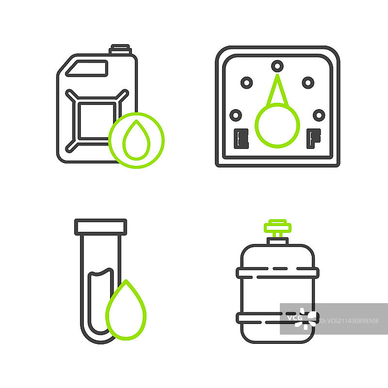丙烷气罐油料试管线稿图片素材
