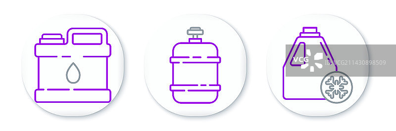 防冻剂罐与发动机油罐图案图片素材