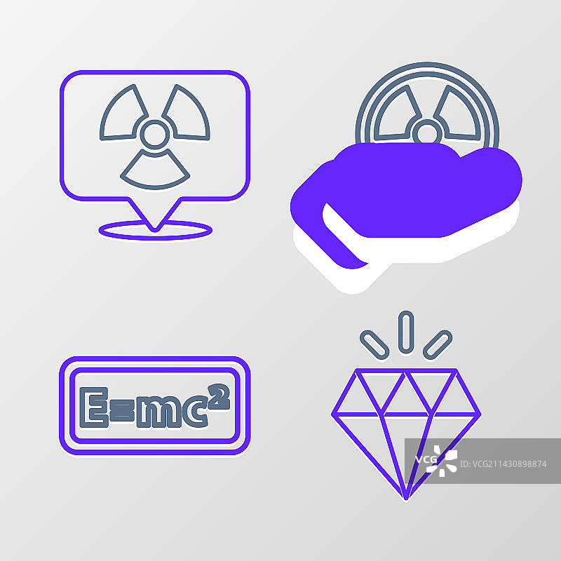 钻石方程放射性解决方案图片素材