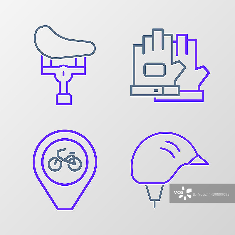 自行车头盔和自行车定位图片素材