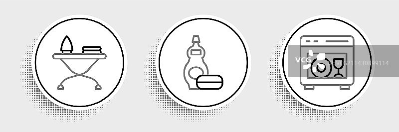 洗碗机熨斗熨烫设备图标图片素材