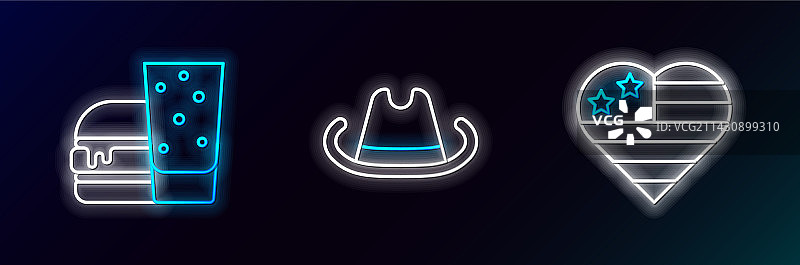 美国独立日汉堡和西部线路图片素材