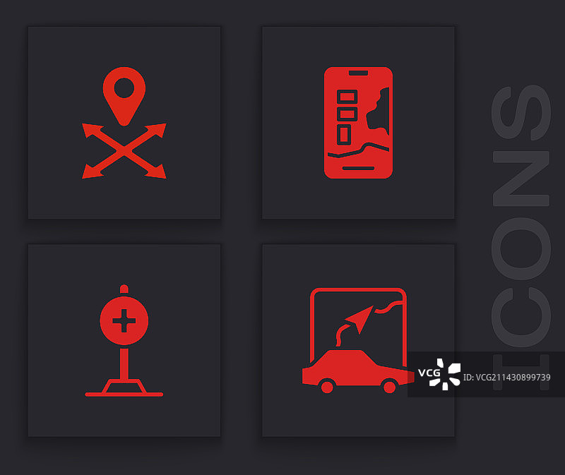 城市地图导航定位交叉路口图片素材