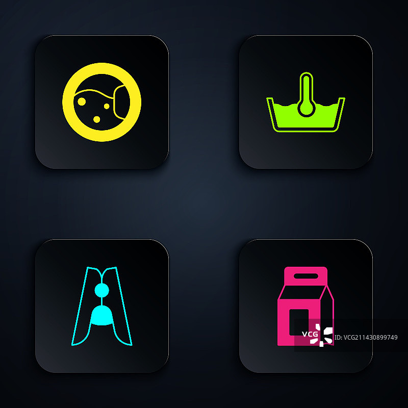 洗衣液洗衣机衣夹套装图片素材