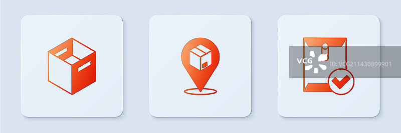 纸板箱位置标志图片素材