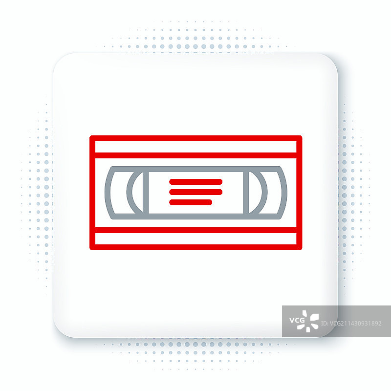 线条VHS录像带图标图片素材