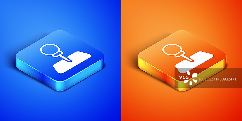 2.5D图钉图标，蓝色背景图片素材