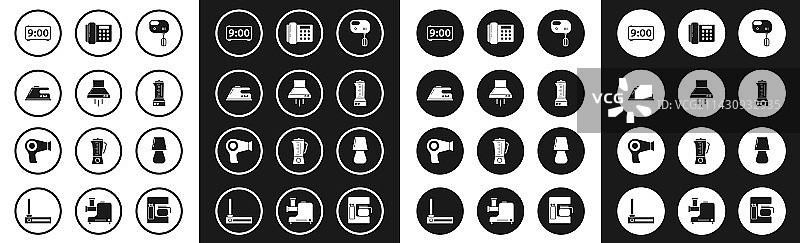 电动搅拌机厨房抽油烟机熨斗套装图片素材