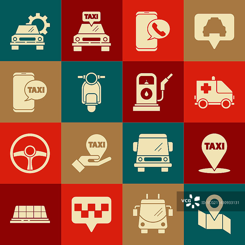 带位置标记地图指针的折叠地图套装图片素材