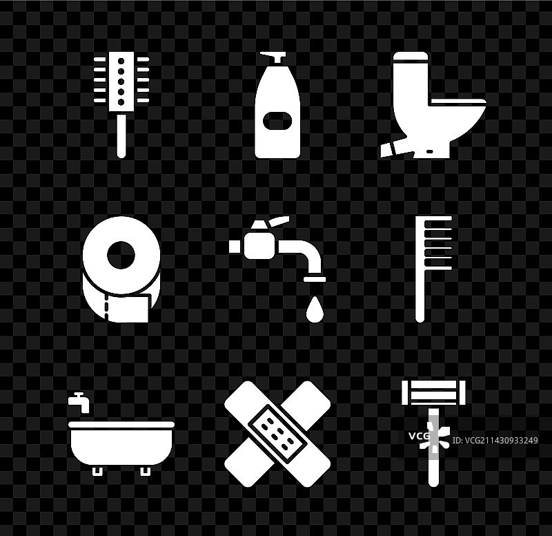 套装：发刷、抗菌洗手液瓶图片素材