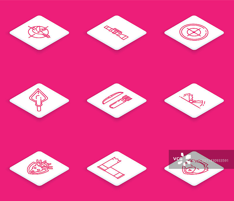 带十字准星瞄准鸭子的猎捕线稿图片素材