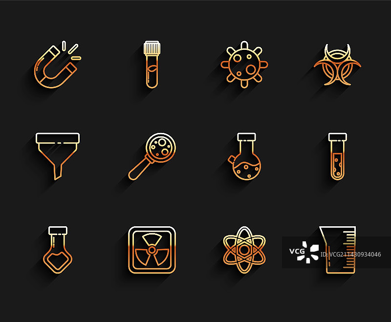 试管烧瓶化学放射性实验图片素材