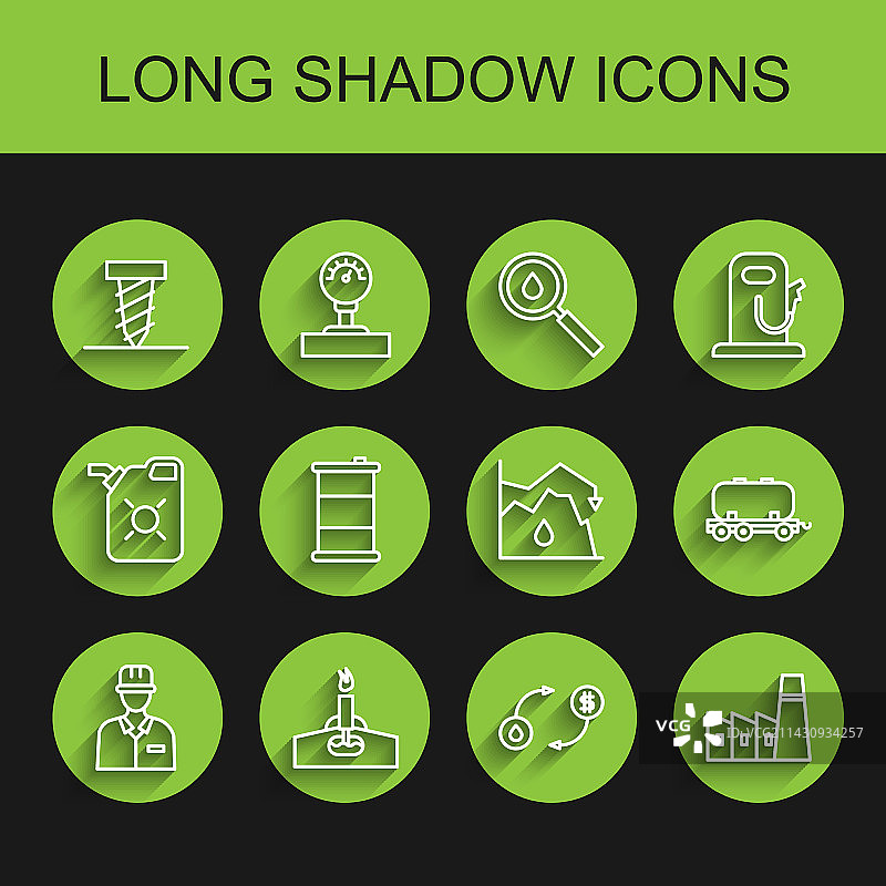 石油工人与钻井平台图片素材