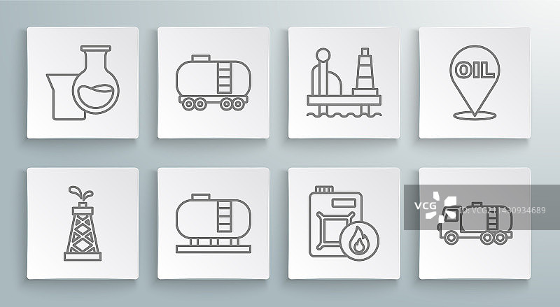 石油钻井平台、铁路油罐车图片素材