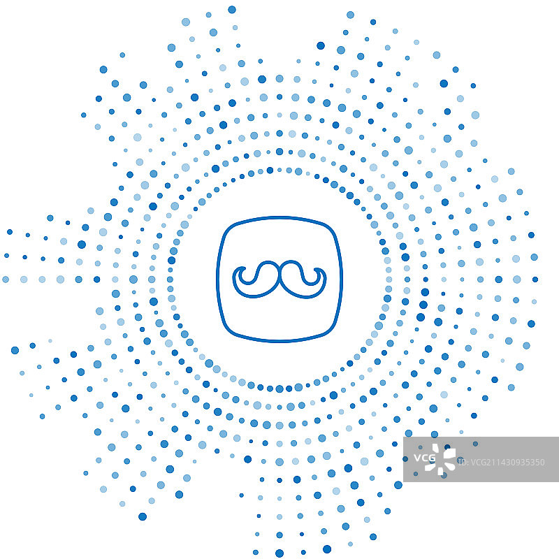 蓝色线条理发店图标白色背景图片素材