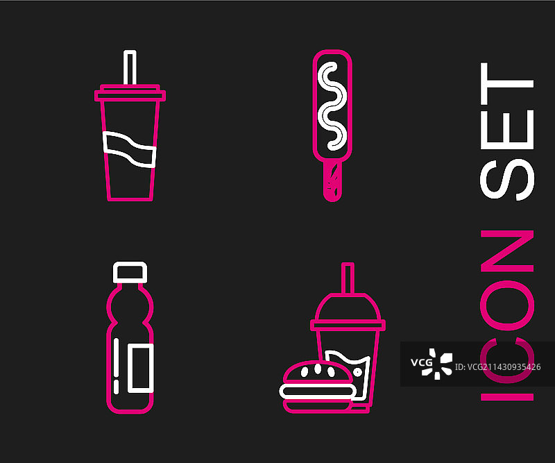 餐饮用具：纸、玻璃杯和吸管图片素材