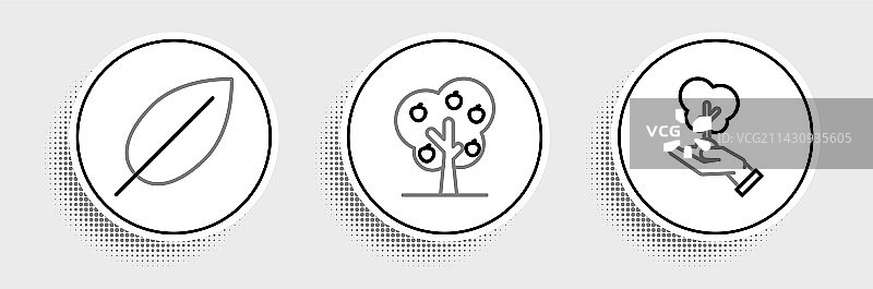 设置环保手中的线树图片素材