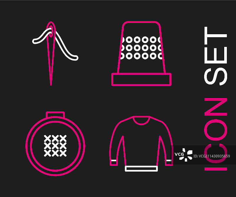 毛衣与圆形可调节刺绣绷图片素材