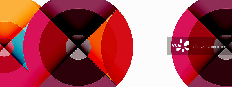 圆形阴影新潮的最小几何图片素材