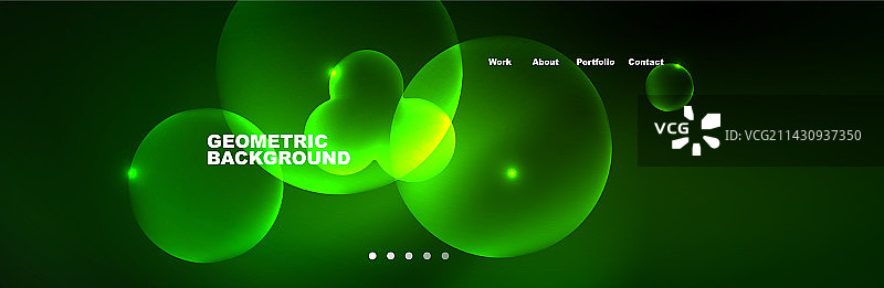 闪亮的霓虹灯圈和气泡黑暗抽象图片素材