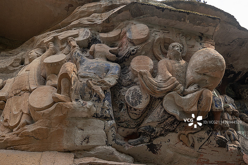 大足石刻宝顶山石刻父母恩重经变相图片素材