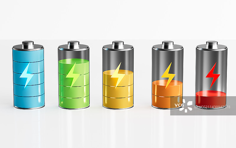 电池与电能3D渲染图片素材