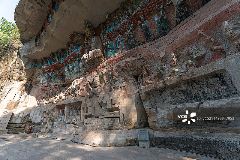 大足石刻宝顶山石刻柳本尊行化事迹图图片素材